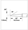 Metcal Smartheat Rework Cartridge SMTC-0167-PK - Hoof Tip - 0.65 in Tip Length - 0.06 in Tip Width - METCAL SMTC-0167-PK - R. S. Hughes Company, Inc.
