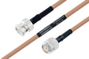 MIL-DTL-17 BNC Male to TNC Male Cable 100 cm Length Using M17/128-RG400 Coax - PE3M0063-100CM - Pasternack
