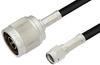 Reverse Polarity SMA Male to N Male Cable 24 Inch Length Using PE-C195 Coax - PE36072-24 - Pasternack