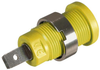Safety Jack, 4Mm, .188 Faston, Panel, Yellow Rohs Compliant Cal Test Electronics - 96AC7551 - Newark, An Avnet Company