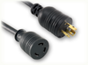 LOCKING NEMA L5-15P to LOCKING NEMA L5-30R HOME // Power Cords // High Voltage Power Cords // Locking Blade Power Cords - 1808.036 - Quail Electronics