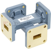 20 dB WR-51 Waveguide Crossguide Coupler with Square Cover Flange from 15 GHz to 22 GHz in Copper Alloy -- FMWCP1043 - Image