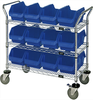 Cart, Quickpick Bin, 3Shelves/12Bins/blu; No. Of Bins Quantum Storage - 44AC7959 - Newark, An Avnet Company