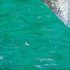 Teal Green/White, wispy, Iridescent Glass - I/823-92S - Spectrum Glass Company, Inc.