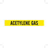 Brady B-946 Black on Yellow Vinyl Self-Adhesive Pipe Marker - 4 in Height - 3 1/2 in Character Height - 24 in Length - Printed Msg = ACETYLENE GAS - 7001-1HV -- 754476-81202