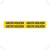 Brady B-946 Black on Yellow Vinyl Self-Adhesive Pipe Marker - 1 1/8 in Height - 3/4 in Character Height - 7 in Length - Printed Msg = ASBESTOS INSULATION - 7019-4 -- 754476-93461