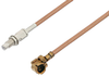 SMC Jack Bulkhead to UMCX Plug Cable 12 Inch Length Using RG178 Coax - PE39035-12 - Pasternack