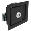 Push-to-Close Latch, Medium Size, Locking, 7.9mm Grip, Steel, Powder Coated, Black -- 64-22-11