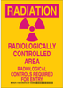 Brady B-555 Aluminum Rectangle Yellow Radiation Hazard Sign - 10 in Width x 14 in Height - 129219 - 754473-78289 - R. S. Hughes Company, Inc.