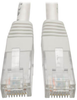 Premium Cat5/5e/6 Gigabit Molded Patch Cable, 24 AWG, 550 MHz/1 Gbps (RJ45 M/M), White, 10 ft. -- N200-010-WH