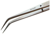 Tweezer - Bent - broad tip - serrations (Length: 6; Material: carbon steel) - EXCELTA 24-6-PI - R. S. Hughes Company, Inc.