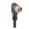 M8 Standard Sensor/Actuator Single-Ended Cordset: Female, angled, 4-pin, A-coded, translucent body, 30 V AC/DC, 4 A; PVC black cable, 4-wires, 0.34 mm² - RKMWV 4-295 - Belden Inc.