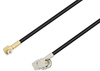Snap-On MMBX Plug Right Angle to SMA Male Right Angle Cable 18 Inch Length Using RG174 Coax - PE3C4045-18 - Pasternack