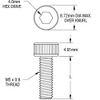 Titanium SHCS M5 x 30mm Long - 25055 - Keystone Electronics Corp.