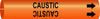 Brady Bradysnap-On B-915 Black on Orange Plastic Snap-On Pipe Marker - 1 1/4 in Character Height - Printed Msg = CAUSTIC - 4307-C - 754473-66947 - R. S. Hughes Company, Inc.
