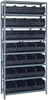 Open Shelving, 8Shelves, 28Bins, Black; Shelving Unit Type Quantum Storage - 44AC9001 - Newark, An Avnet Company