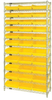 Open Wire Shelving, 12Shelves, 33Bin/yel; Shelving Unit Type Quantum Storage - 44AC8108 - Newark, An Avnet Company