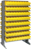 2 Side Sloped Rack, 16Shelves/144Bin/yel; Shelving Unit Type Quantum Storage - 44AC6396 - Newark, An Avnet Company