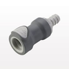NS4 Series Coupling Body, Shutoff Polypropylene In-Line Hose Barb - NS4D17006 - Qosina Corp.