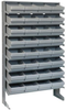 Sloped Rack, 8Shelves, 32Bins, Grey; Shelving Unit Type Quantum Storage - 44AC6580 - Newark, An Avnet Company
