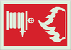 Glow-In-The-Dark Fire & Exit Sign - 91031 - Brady Corporation
