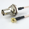 RA MCX Plug (Male) to BNC Female (Jack) Bulkhead Cable RG316 Coax Up To 3 GHz in 60 Inch - FMC1738315-60 - Fairview Microwave Inc.