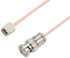 SMA Male to BNC Male Cable 36 Inch Length Using RG405 Coax , LF Solder - PE3W00079LF-36 - Pasternack