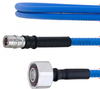 Low PIM 4.1/9.5 Mini DIN Male to QMA Male Plenum Cable SPP-250-LLPL Coax in 100 cm and RoHS with LF Solder - FMCA1796-100CM - Fairview Microwave Inc.