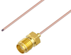 Pigtail Test Probe Cable SMA Female to Straight Cut Lead 3 Inch Length Using PE-034SR Coax, RoHS - PE3CA1102-3 - Pasternack