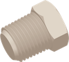 1/8-27 NPT Commercial Grade Hex Thread Plug, Natural -- AP031227N - Image