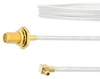 SMA Female Bulkhead to RA MMCX Plug Cable FM-SR086TB Coax in 6 Inch with LF Solder - FMCA2109-6 - Fairview Microwave Inc.