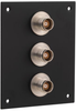 3 JACK PANEL INSERT BULKHEAD FEED THROUGH TRT THREADED NON ISOLATED - REF00167 - MilesTek Corporation