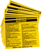 Brady B-928 Black on Yellow Rectangle Vinyl Hazardous Material Label - 4 1/2 in Width - 3 3/4 in Height - Printed Text = ACETONE - 93477 - 754476-93477 - R. S. Hughes Company, Inc.
