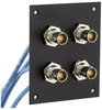 4 JACK PANEL INSERT BULKHEAD REAR MOUNT TRB 3 LUG NON ISOLATED JACK WITH 30-02003 LEAD 12