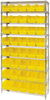 Open Wire Shelving, 9Shelves, 40Bin, Yel; Shelving Unit Type Quantum Storage - 44AC8567 - Newark, An Avnet Company