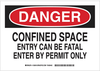 Confined Space Sign - 126821 - Brady Corporation