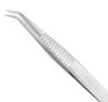 Excelta Three Star Utility Tweezers 125-SA - Stainless Steel SMD Curved Slot Tip - 4 1/4 in Length - EXCELTA 125-SA - R. S. Hughes Company, Inc.