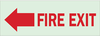 Glow-in-the-Dark Fire & Exit Sign - 80298 - Brady Corporation