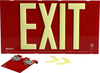 Brady Bradyglo B-555 Aluminum / Steel Rectangle Red Exit Sign - 15 3/4 in Width x 8 3/4 in Height - Glow in the Dark - TEXT: EXIT - 145498 - 754473-54323 - R. S. Hughes Company, Inc.