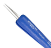 Excelta Three Star Ergonomic Utility Tweezers 5-SA-ET - Stainless Steel Straight Tapered Ultra Fine Point Tip - 0.01 in Tip Width - 4 3/4 in Length - 0.01 in Thick - EXCELTA 5-SA-ET - R. S. Hughes Company, Inc.