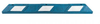 4' Park It® Blue/White ADA Parking Curb - GNRS1420WB - Checkers