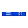 Brady B-946 White on Blue Vinyl Self-Adhesive Pipe Marker - 1 1/8 in Height - 3/4 in Character Height - 7 in Length - Printed Msg = PLANT AIR - 7399-4 - 754473-67783 - R. S. Hughes Company, Inc.
