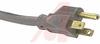 Power Cord; 10 A; SJT; 6 ft.; 0.315 in.(Outer); 1250 W; 125 V; Gray; 60 degC - 70116044 - Allied Electronics, Inc.