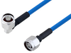 Plenum N Male Right Angle to N Male Low PIM Cable 200 CM Length Using SPP-250-LLPL Coax , LF Solder - PE3C4139-200CM - Pasternack