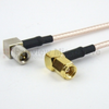 RA 10-32 Male (Plug) to RA SMC Plug (Male) Cable RG316 Coax Up To 2 GHz in 12 Inch - FMC1428315-12 - Fairview Microwave Inc.