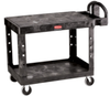 Black Rubbermaid Flat Shelf Utility Cart 43-7/8