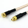 MMCX Plug to RA MMCX Plug Cable RG316 Coax in 6 Inch - FMC0919315-06 - Fairview Microwave Inc.