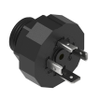 GSP - Male Receptacle Port Mount, Form A, Contacts: 3+PE, solder type, 400 V | 16 A; 1/2