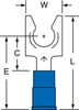 3M Scotchlok Blue Locking Butted Nylon Butted Fork & Spade Terminal MNG14-14FLX - 1.11 in Length - 0.43 in Fork Width - 1/4 in Stud - 051128-58798 - R. S. Hughes Company, Inc.