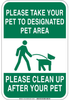 Brady B-555 Aluminum Rectangle White Pet Information Sign - 18 in Width x 12 in Height - 115216 - 754473-18387 - R. S. Hughes Company, Inc.